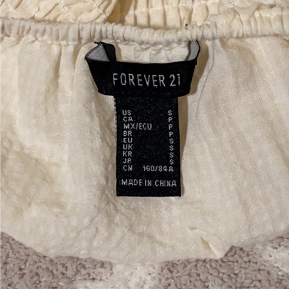 Forever 21 Off White Ruffle Crop Top - Picture 3 of 3